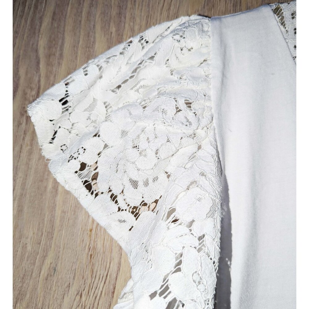 GENERATION LOVE Coralie Lace Combo Top in White size Large - Picture 2 of 7